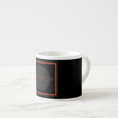 Uniek monogram espresso kop (Voorkant rechts)