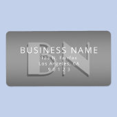 Uniek Monogram grijs verloop retouradres Etiket