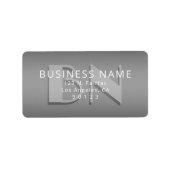Uniek Monogram grijs verloop retouradres Etiket (Voorkant)