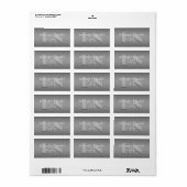 Uniek Monogram grijs verloop retouradres Etiket (Full Sheet)
