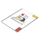 Uniek monogram neoplasticisme Style. Brief B Notitieboek (Linkerzijde)