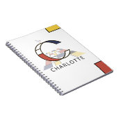 Uniek monogram neoplasticisme Style. Brief C Notitieboek (Rechterzijde)