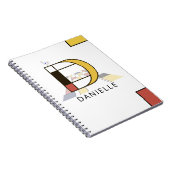 Uniek monogram neoplasticisme Style. Brief D Notitieboek (Rechterzijde)