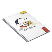 Uniek monogram neoplasticisme Style. Brief G Notitieboek (Rechterzijde)