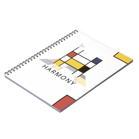 Uniek monogram neoplasticisme Style. Brief H Notitieboek (Linkerzijde)