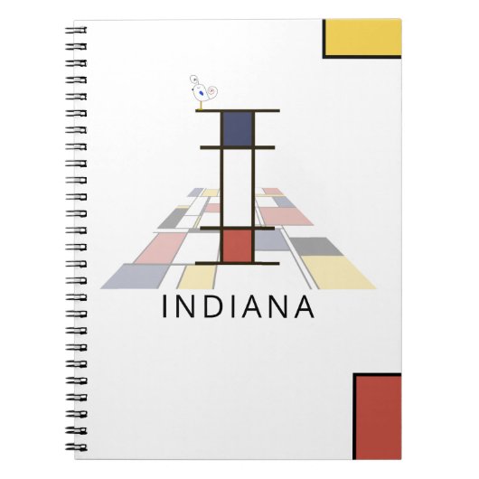Uniek monogram neoplasticisme Style. Brief I Notitieboek (Voorkant)