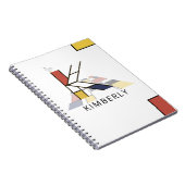 Uniek monogram neoplasticisme Style. Brief K Notitieboek (Rechterzijde)