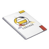 Uniek monogram neoplasticisme Style. Brief O Notitieboek (Rechterzijde)