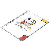 Uniek monogram neoplasticisme Style. Brief P Notitieboek (Linkerzijde)