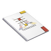 Uniek monogram neoplasticisme Style. Brief T Notitieboek (Rechterzijde)