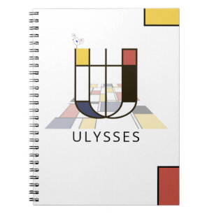 Uniek monogram neoplasticisme Style. Brief U Notitieboek