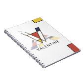Uniek monogram neoplasticisme Style. Brief V Notitieboek (Rechterzijde)