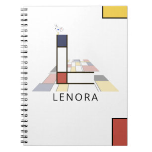 Uniek monogram neoplasticisme Style. Letter L Notitieboek