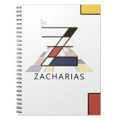 Uniek monogram neoplasticisme Style. Letter Z Notitieboek (Voorkant)