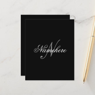 Uniek monogram voor speciale zwart-witnamen
