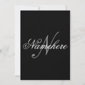 Uniek monogram voor speciale zwart-witnamen (Voorkant)