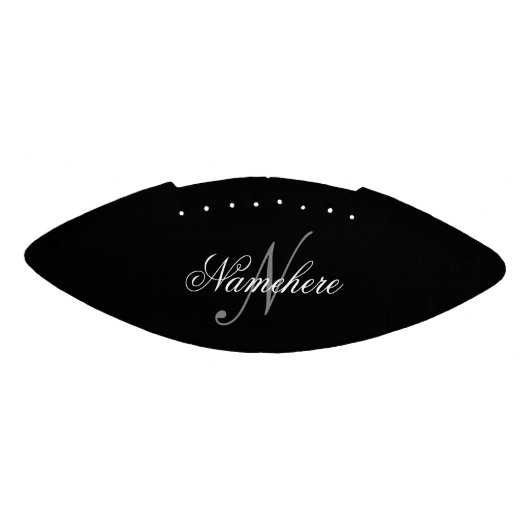 Uniek monogram voor speciale zwart-witnamen american football (Paneel)