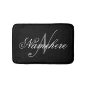 Uniek monogram voor speciale zwart-witnamen badmat (Voorkant)