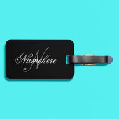 Uniek monogram voor speciale zwart-witnamen bagagelabel