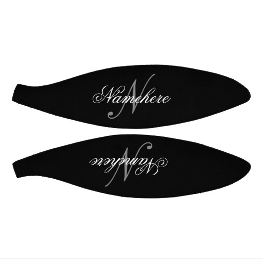 Uniek monogram voor speciale zwart-witnamen basketbal (Panelen)