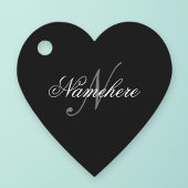 Uniek monogram voor speciale zwart-witnamen bedankjes labels