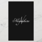 Uniek monogram voor speciale zwart-witnamen briefpapier (Voorkant)