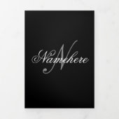Uniek monogram voor speciale zwart-witnamen drieluik kaart (Cover)