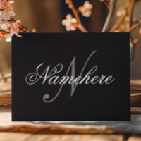 Uniek monogram voor speciale zwart-witnamen