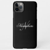 Uniek monogram voor speciale zwart-witnamen iPhone hoesje (Achterkant)