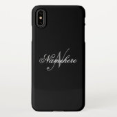 Uniek monogram voor speciale zwart-witnamen iPhone hoesje (Achterkant)