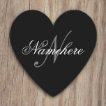 Uniek monogram voor speciale zwart-witnamen kartonnen onderzetters<br><div class="desc">Speciaal uniek zwart-wit monogram ontwerp van de Naam voor iedereen.</div>