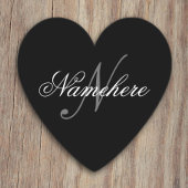 Uniek monogram voor speciale zwart-witnamen kartonnen onderzetters