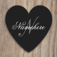 Uniek monogram voor speciale zwart-witnamen