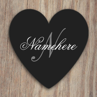 Uniek monogram voor speciale zwart-witnamen kartonnen onderzetters