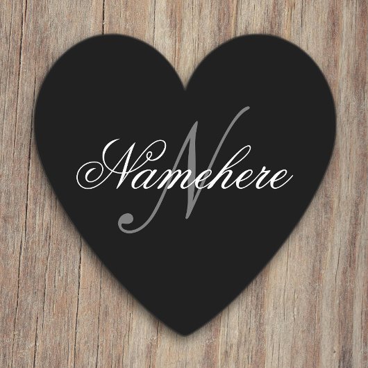 Uniek monogram voor speciale zwart-witnamen kartonnen onderzetters