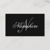 Uniek monogram voor speciale zwart-witnamen kortingskaartje (Achterkant)