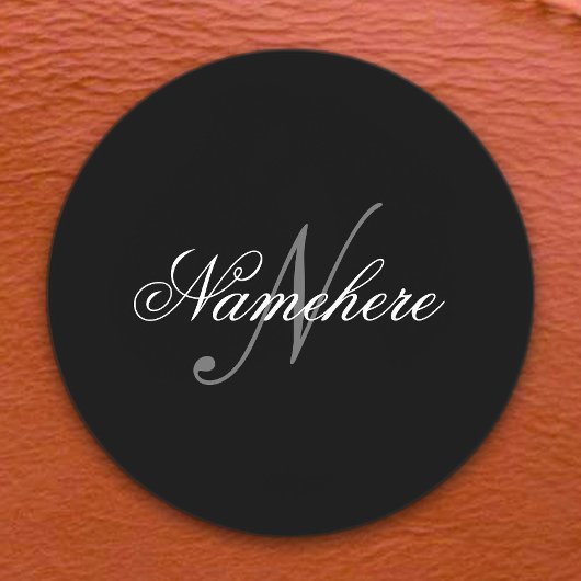 Uniek monogram voor speciale zwart-witnamen labels