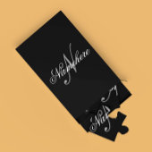 Uniek monogram voor speciale zwart-witnamen legpuzzel