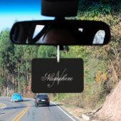 Uniek monogram voor speciale zwart-witnamen luchtverfrisser