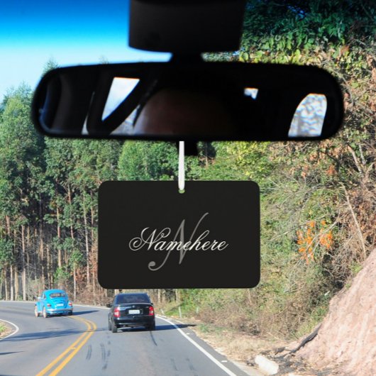 Uniek monogram voor speciale zwart-witnamen luchtverfrisser