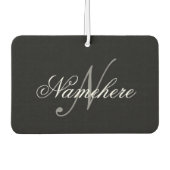 Uniek monogram voor speciale zwart-witnamen luchtverfrisser (Voorkant)