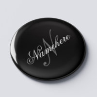 Uniek monogram voor speciale zwart-witnamen