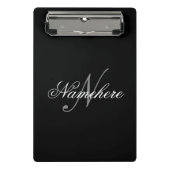 Uniek monogram voor speciale zwart-witnamen mini klembord (Voorkant)