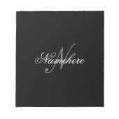 Uniek monogram voor speciale zwart-witnamen notitieblok (Voorkant)
