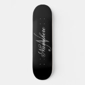 Uniek monogram voor speciale zwart-witnamen persoonlijk skateboard (Voorkant)