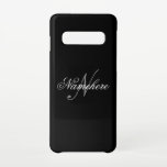Uniek monogram voor speciale zwart-witnamen samsung galaxy s10 hoesje<br><div class="desc">Speciaal uniek zwart-wit monogram ontwerp van de Naam voor iedereen.</div>