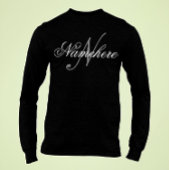 Uniek monogram voor speciale zwart-witnamen t-shirt