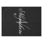 Uniek monogram voor speciale zwart-witnamen tafelkleed (Voorkant (Horizontaal))