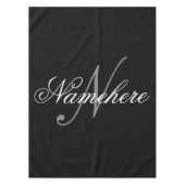 Uniek monogram voor speciale zwart-witnamen tafelkleed (Voorkant)