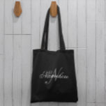 Uniek monogram voor speciale zwart-witnamen tote bag<br><div class="desc">Speciaal uniek zwart-wit monogram ontwerp van de Naam voor iedereen.</div>